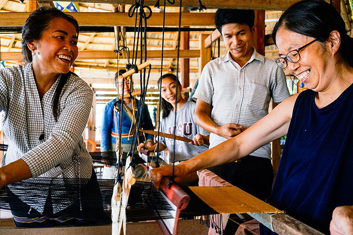 voyage solidaire équitable laos artisanat local